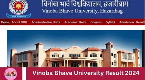 vinoba bhave university hazaribagh result.